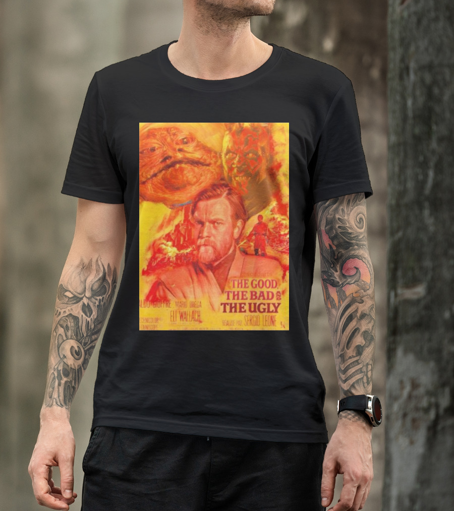Obi Wan Kenobi Darth Maul Jabba The Good The Bad The Ugly Movie T-Shirt