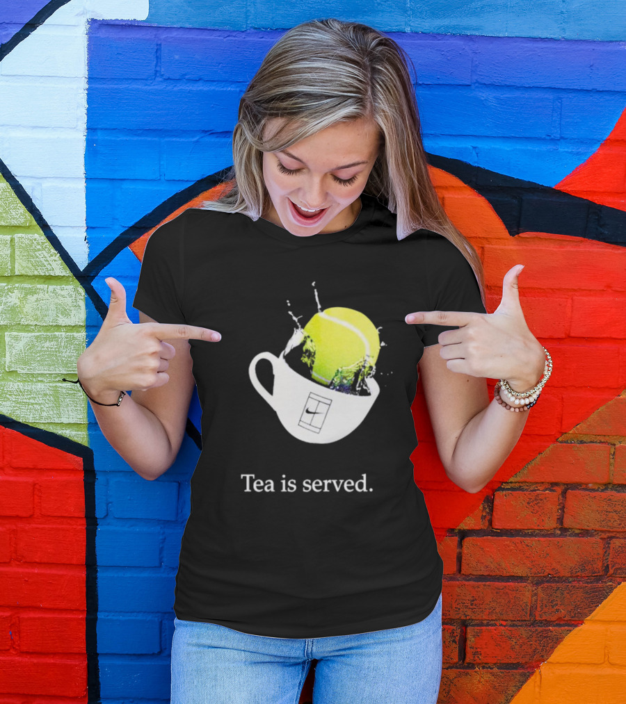 Paula Badosa Tennis Tea Is Served With Splashing Ball And Cup T-Shirt