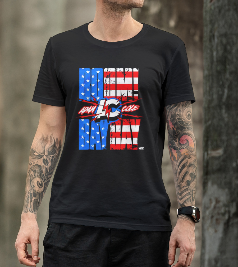 Adam Cole Boom Bay Bay American Flag AEW T-Shirt