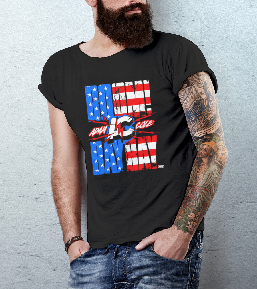 Adam Cole Boom Bay Bay American Flag AEW T-Shirt