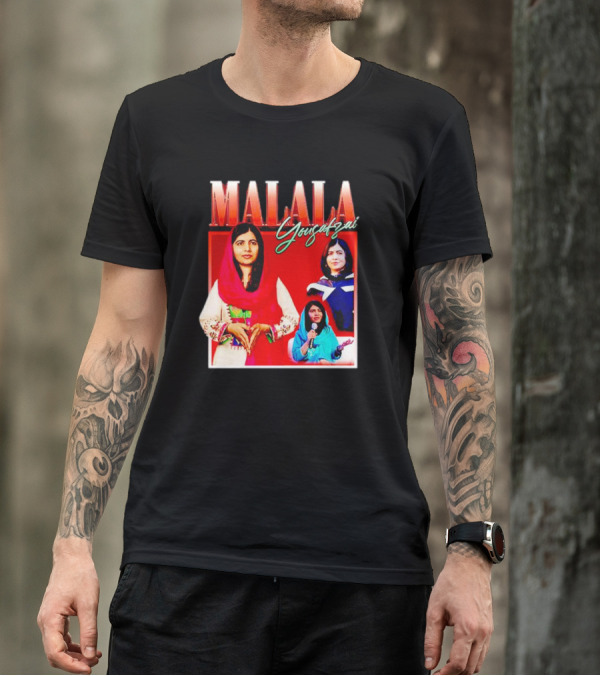 Malala Yousafzai Inspirational Collage T-Shirt