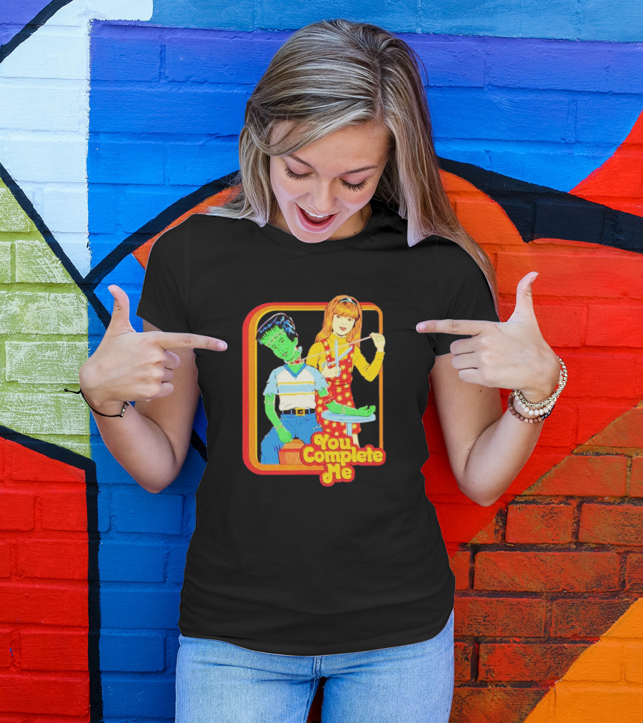 You Complete Me Frankenstein Puppet Vintage T-Shirt