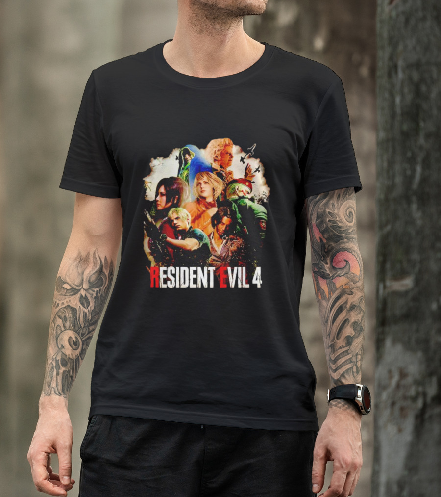 Resident Evil 4 Iconic Game Characters Montage T-Shirt