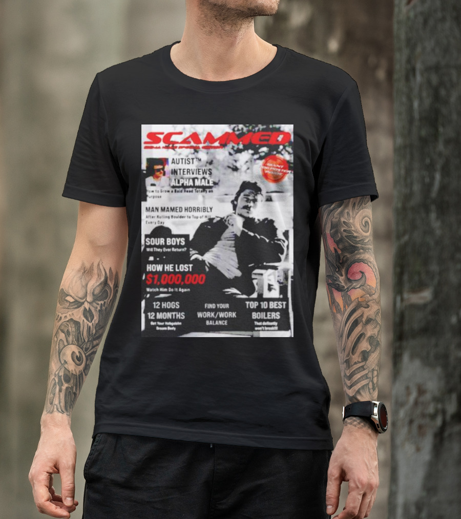 SCAMMED Sour Boys Autist Interviews Alpha Male Magazine Cover T-Shirt