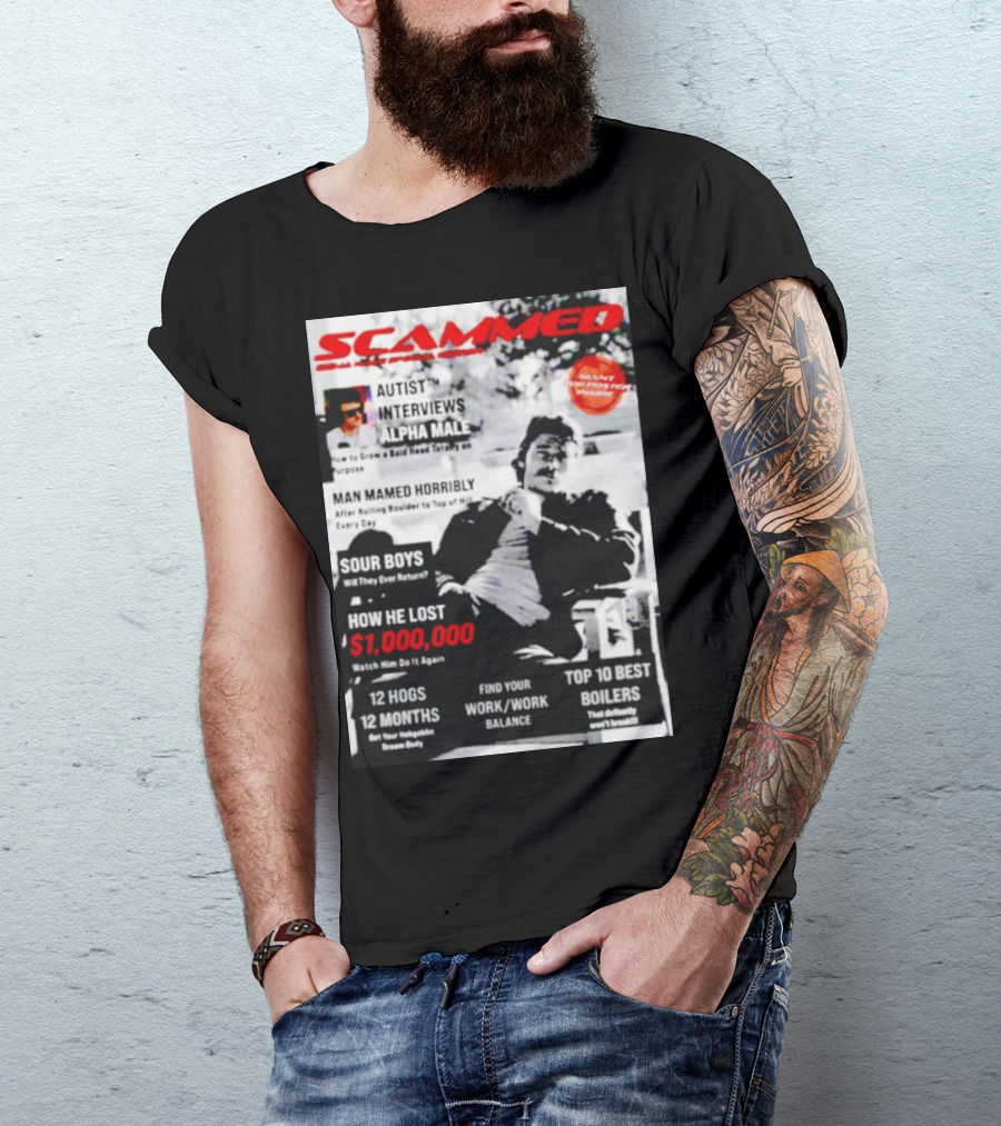 SCAMMED Sour Boys Autist Interviews Alpha Male Magazine Cover T-Shirt