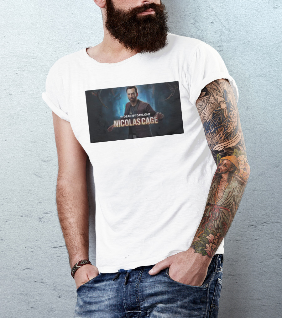 Dead By Daylight Nicolas Cage Survivor Character T-Shirt