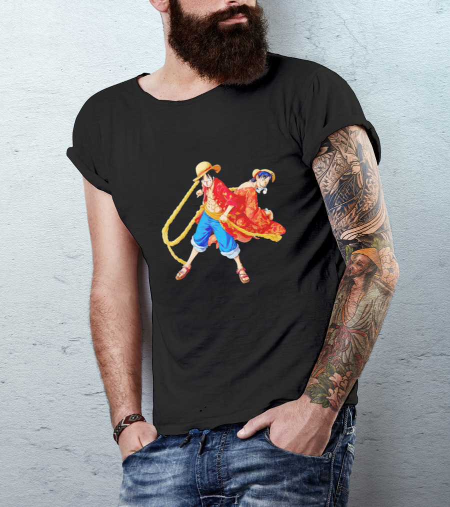 Monkey D. Luffy And Portgas D. Ace One Piece Straw Hat Pirates Animated Characters T-Shirt
