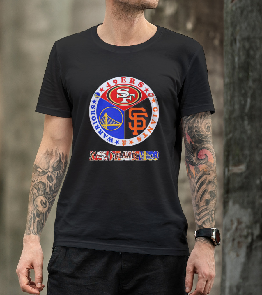 San Francisco 49ers Giants Warriors Logos Circle T-Shirt