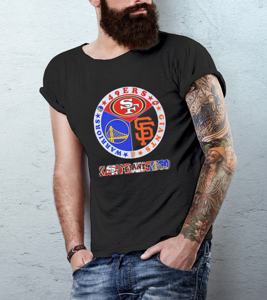 San Francisco 49ers Giants Warriors Logos Circle T-Shirt