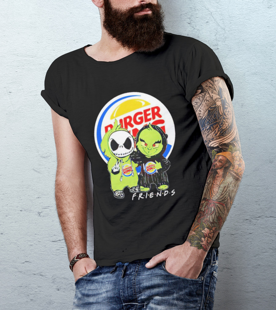 Burger King Friends Jack Skellington Grinch Collaboration T-Shirt