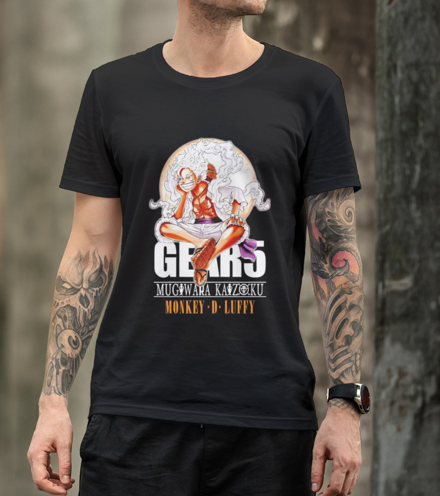 One Piece Monkey D. Luffy Gears Mugiwara Kaizoku T-Shirt