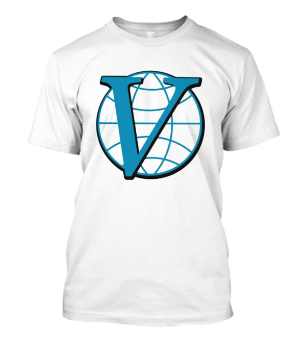 Venture Bros Venture Industries V Logo With Globe Background T-Shirt