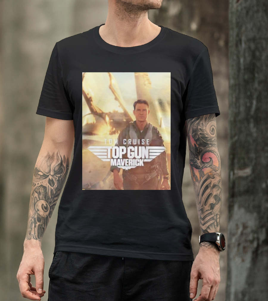 Tom Cruise Top Gun Maverick Pilot Iconic Movie Scene T-Shirt