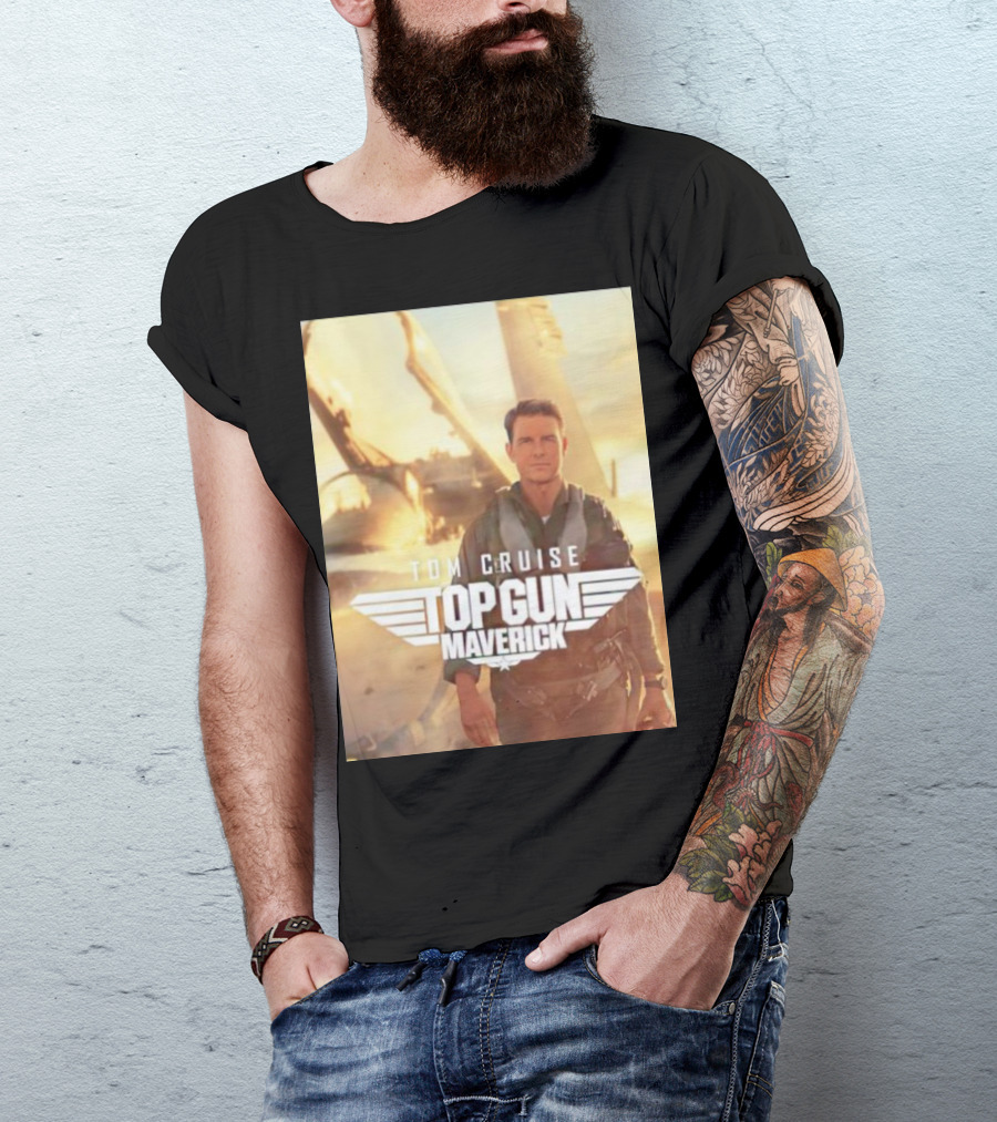 Tom Cruise Top Gun Maverick Pilot Iconic Movie Scene T-Shirt
