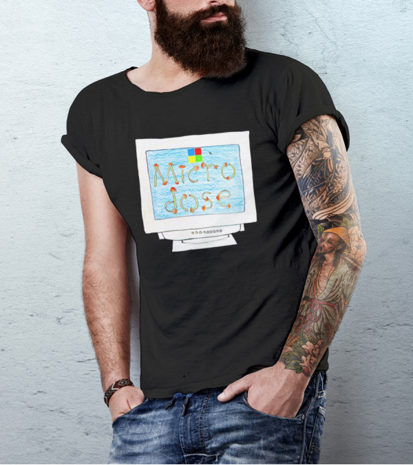 Dave Portnoy Microdose Retro Computer Monitor T-Shirt