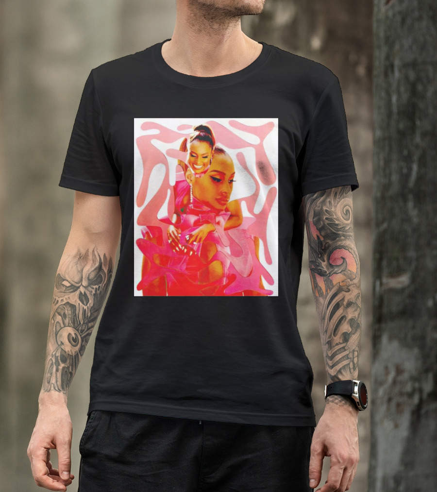 Issa Rae Barbie In Pink Abstract T-Shirt