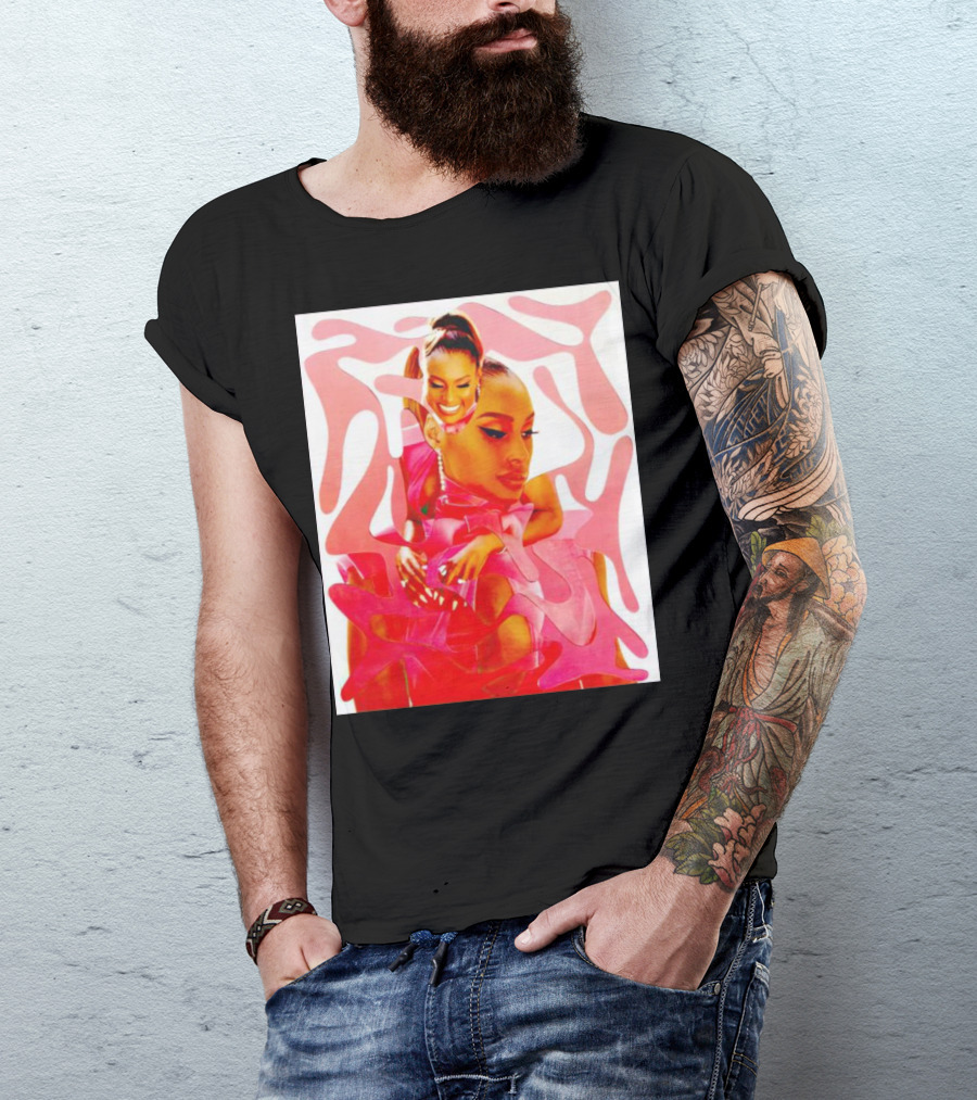 Issa Rae Barbie In Pink Abstract T-Shirt