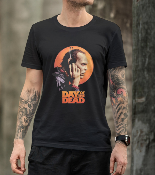 Day Of The Dead Bub Listening With Headphones T-Shirt