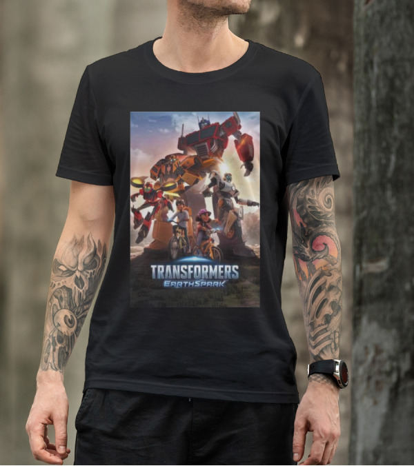 Transformers Earthspark Optimus Prime And Friends Adventure Scene T-Shirt