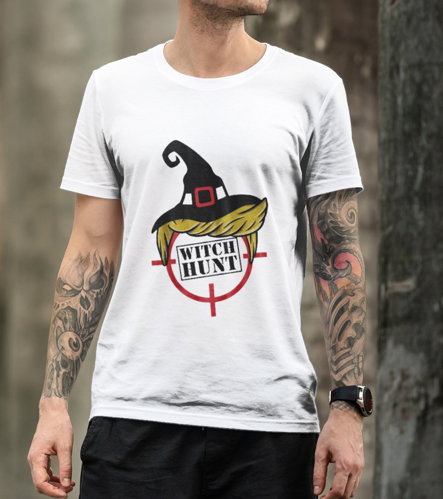 Witch Hunt Crosshairs Hat And Hair On Target T-Shirt