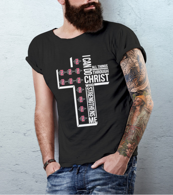 State Aztecs I Can Do All Things Through Christ Who Strengthens Me Cross T-Shirt