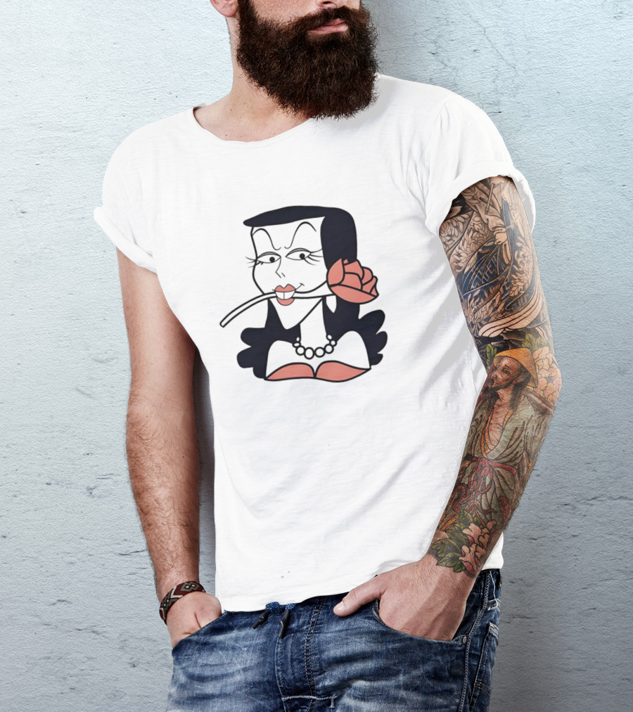 Natasha Fatale With Rose Iconic T-Shirt
