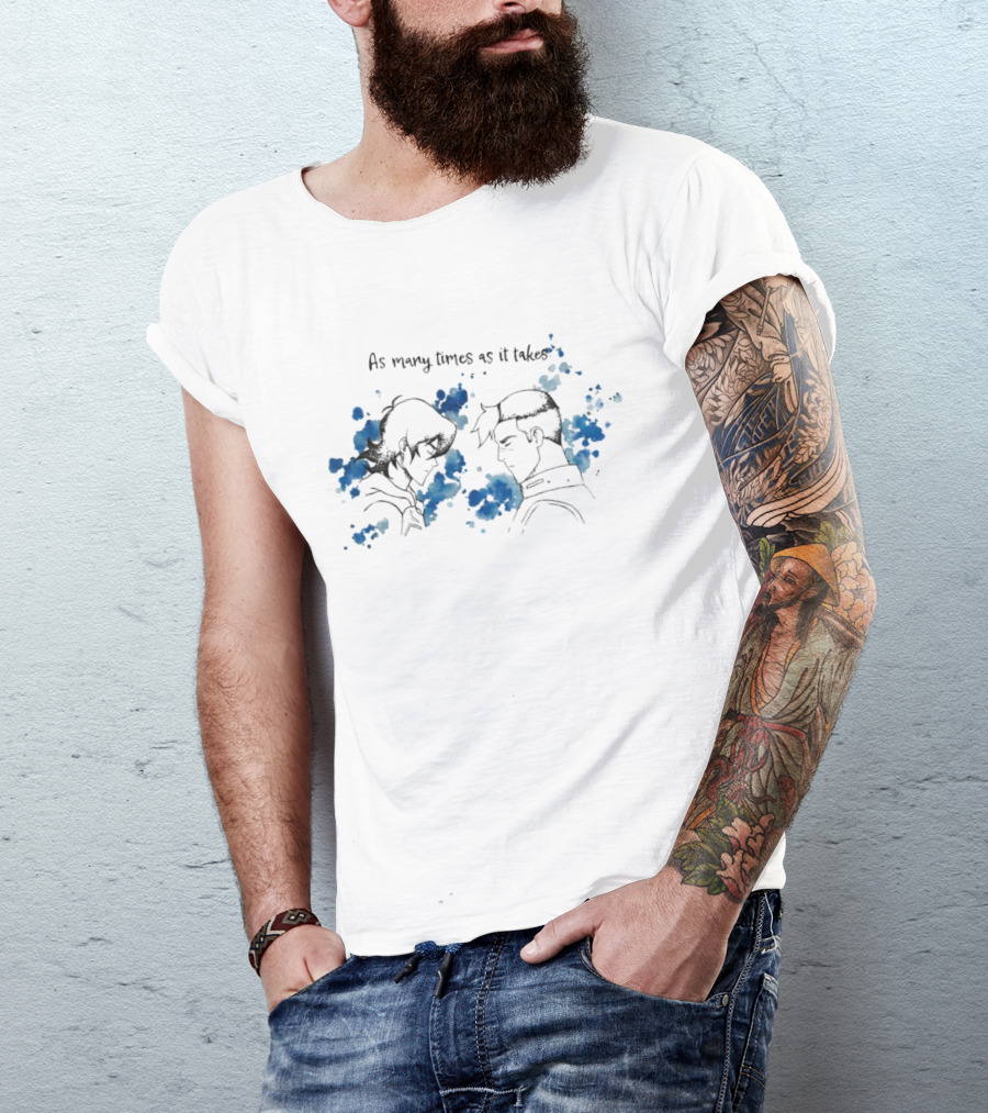 As Many Times As It Takes Blue Ink Splash T-Shirt
