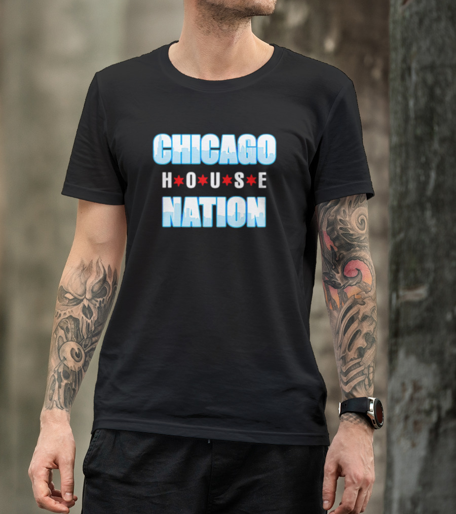 Chicago House Nation Skyline Stars T-Shirt