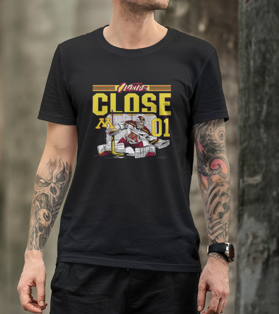 Minnesota Justen Close 01 Hockey Goalie Caricature T-Shirt