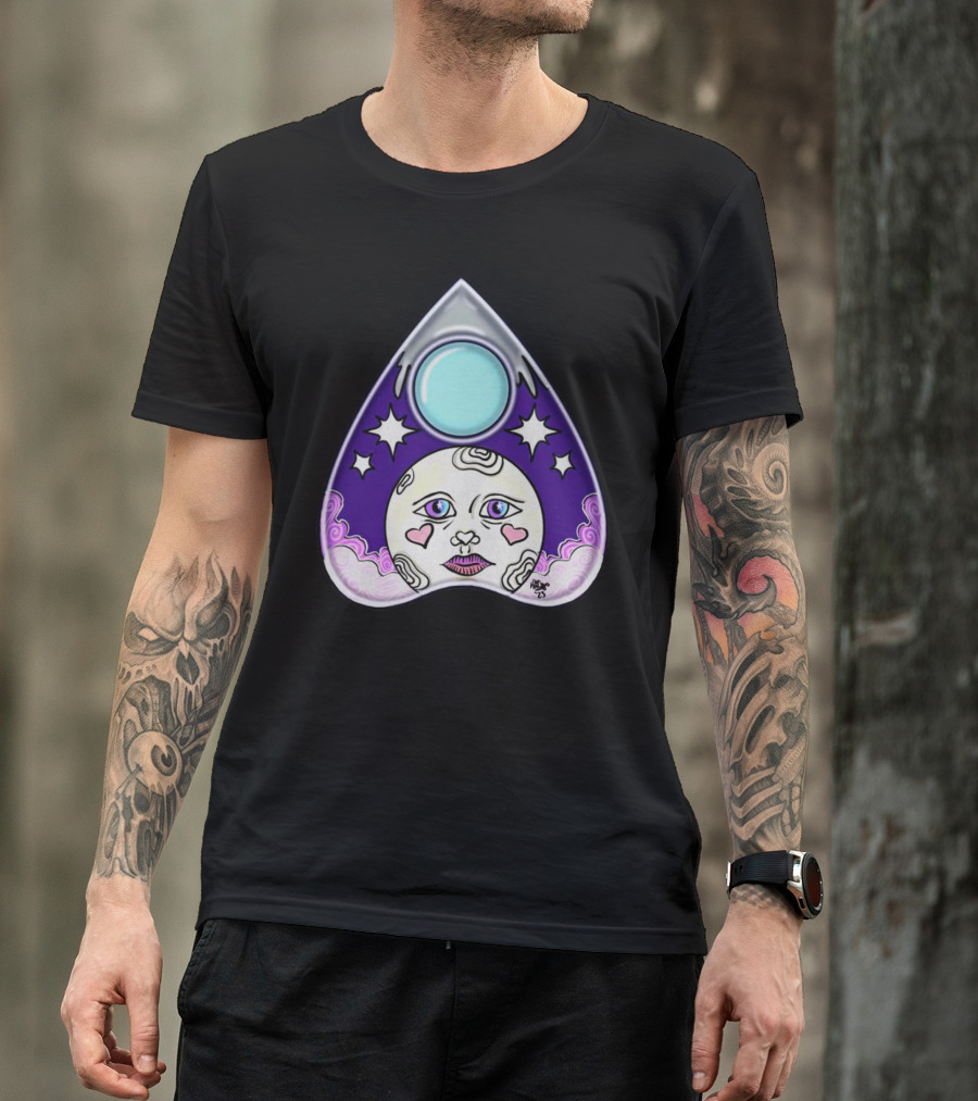 Moon Planchette Stars Face Heart Eyes T-Shirt