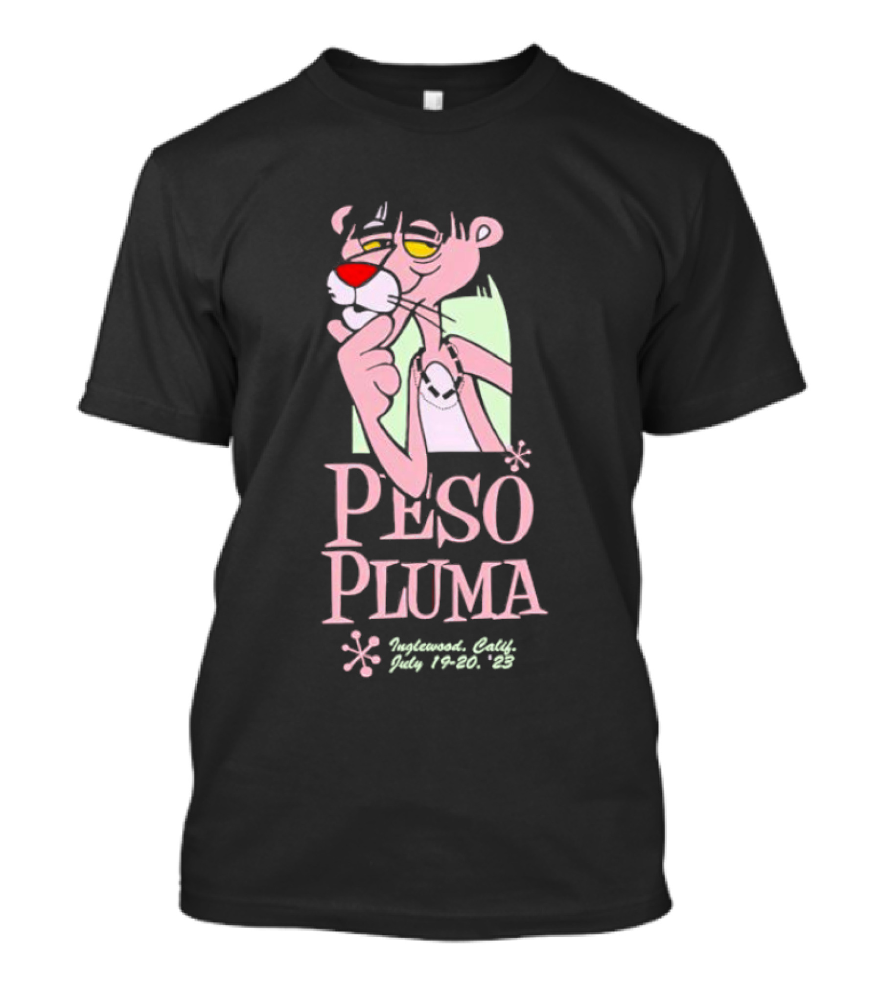 Peso Pluma Pink Panther Inglewood Calif July 19-20 '23 T-Shirt