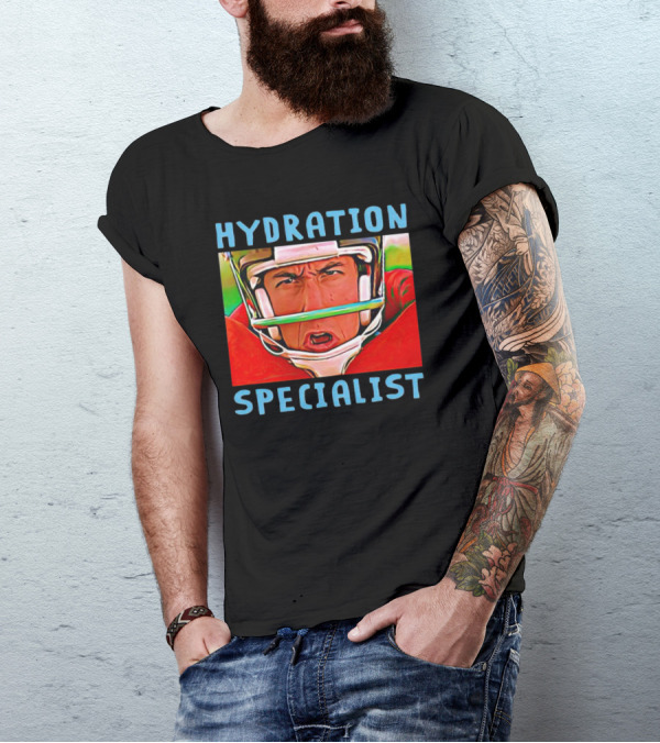Hydration Specialist Football Helmet Player T-Shirt