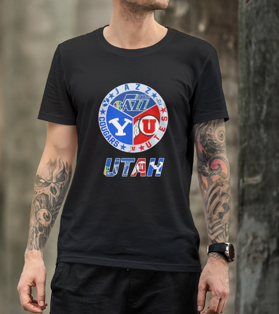 Jazz BYU Utes Utah Cougars T-Shirt