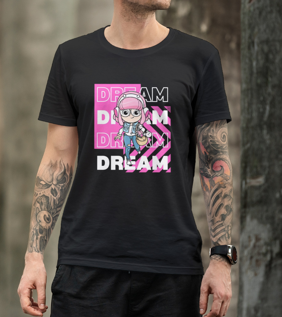 Dream Remix Pink Headphones Girl T-Shirt