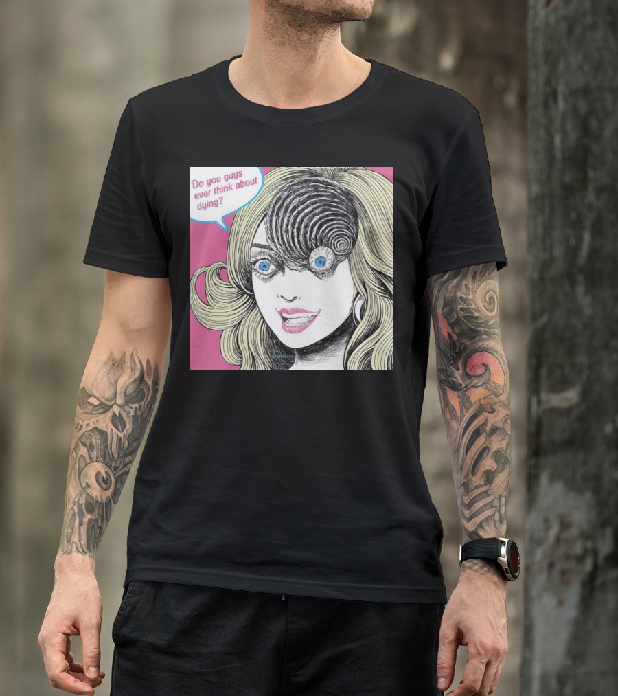 Junji Ito Barbie Do You Guys Ever Think About Dying Manga Horror Mashup T-Shirt