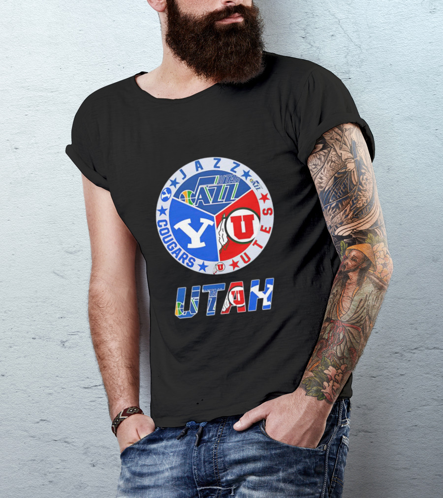 Jazz Cougars Utes Utah Sports Team T-Shirt