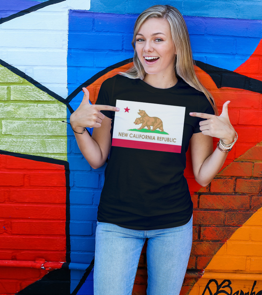New California Republic Double Bear Flag T-Shirt