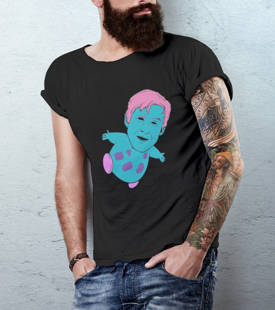 Ryan X Bibble Pink And Blue Character Fusion T-Shirt