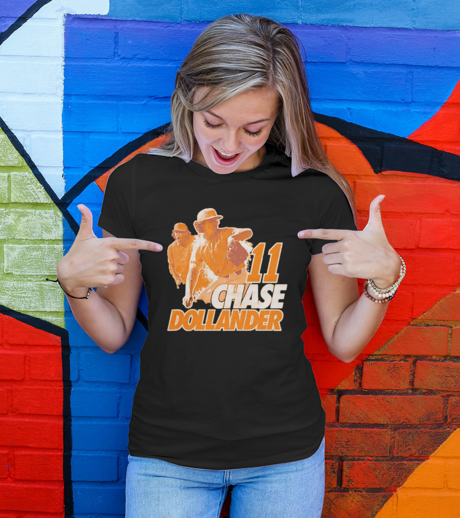 Chase Dollander 11 Baseball Action Player T-Shirt