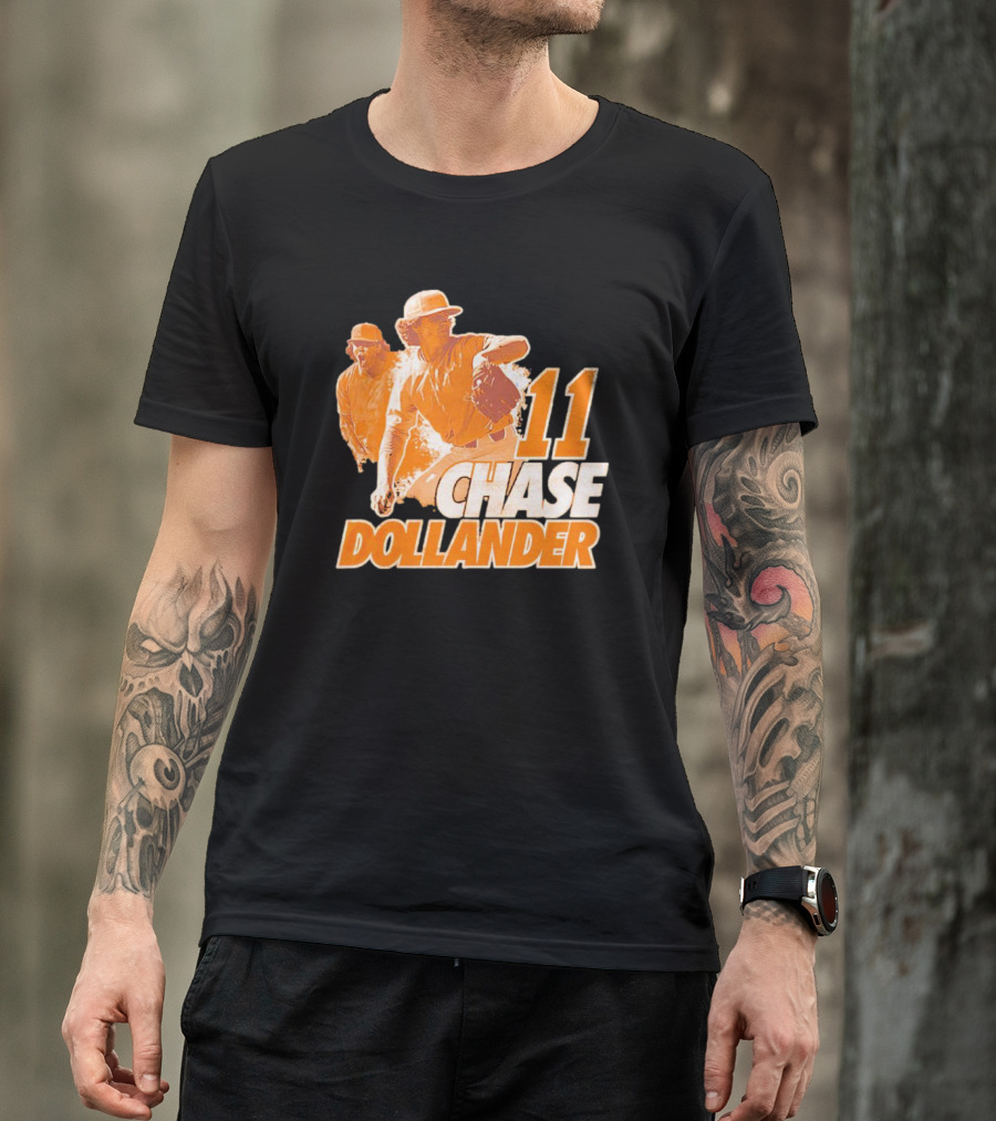 Chase Dollander 11 Baseball Action Player T-Shirt