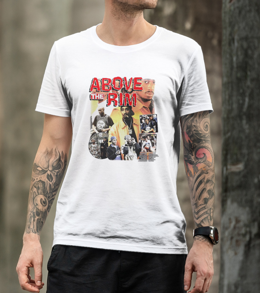 Above The Rim 2Pac Shoot Out Picture Collage T-Shirt