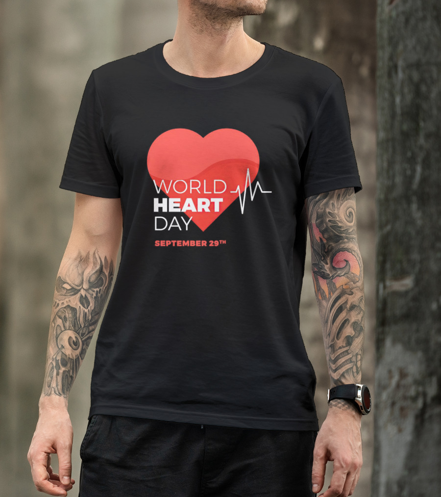 World Heart Day September 29th Heartbeat T-Shirt
