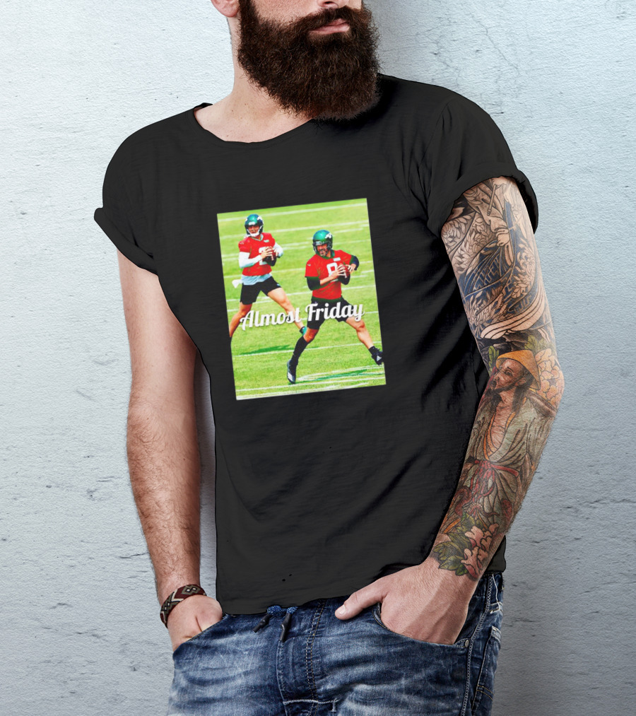 Almost Friday Quarterbacks Zach Wilson Aaron Rodgers New York Jets T-Shirt