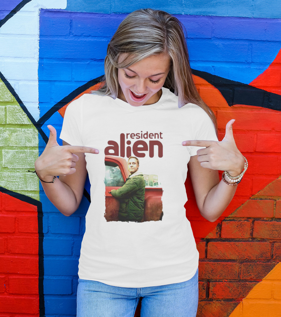 Resident Alien Christmas Truck Scene T-Shirt
