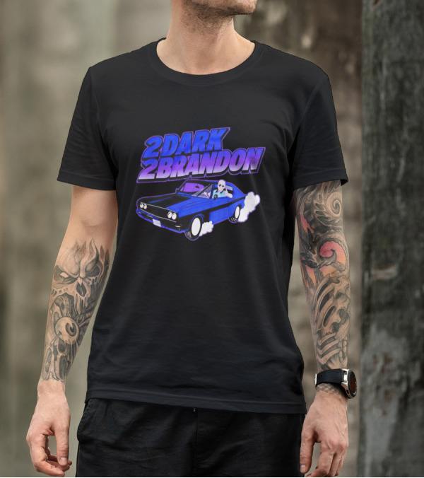 2 Dark 2 Brandon Purple Car Graphic With Driving Character T-Shirt