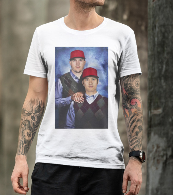 Los Angeles Angels Shohei Ohtani And Mike Trout Baseball Step Brothers Movie T-Shirt