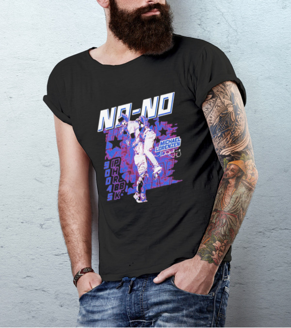 NO-NO Michael Lorenzen Signature With Stars And Stats T-Shirt