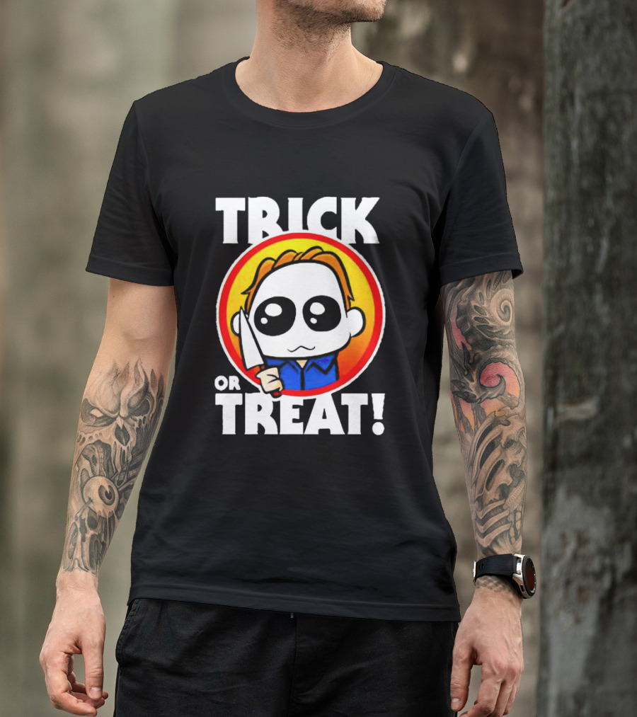 Michael Myers Chibi Trick Or Treat Halloween Character T-Shirt