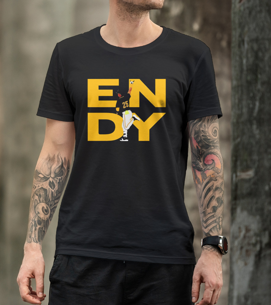 Pirates Endy Rodriguez 25 Celebration Run T-Shirt
