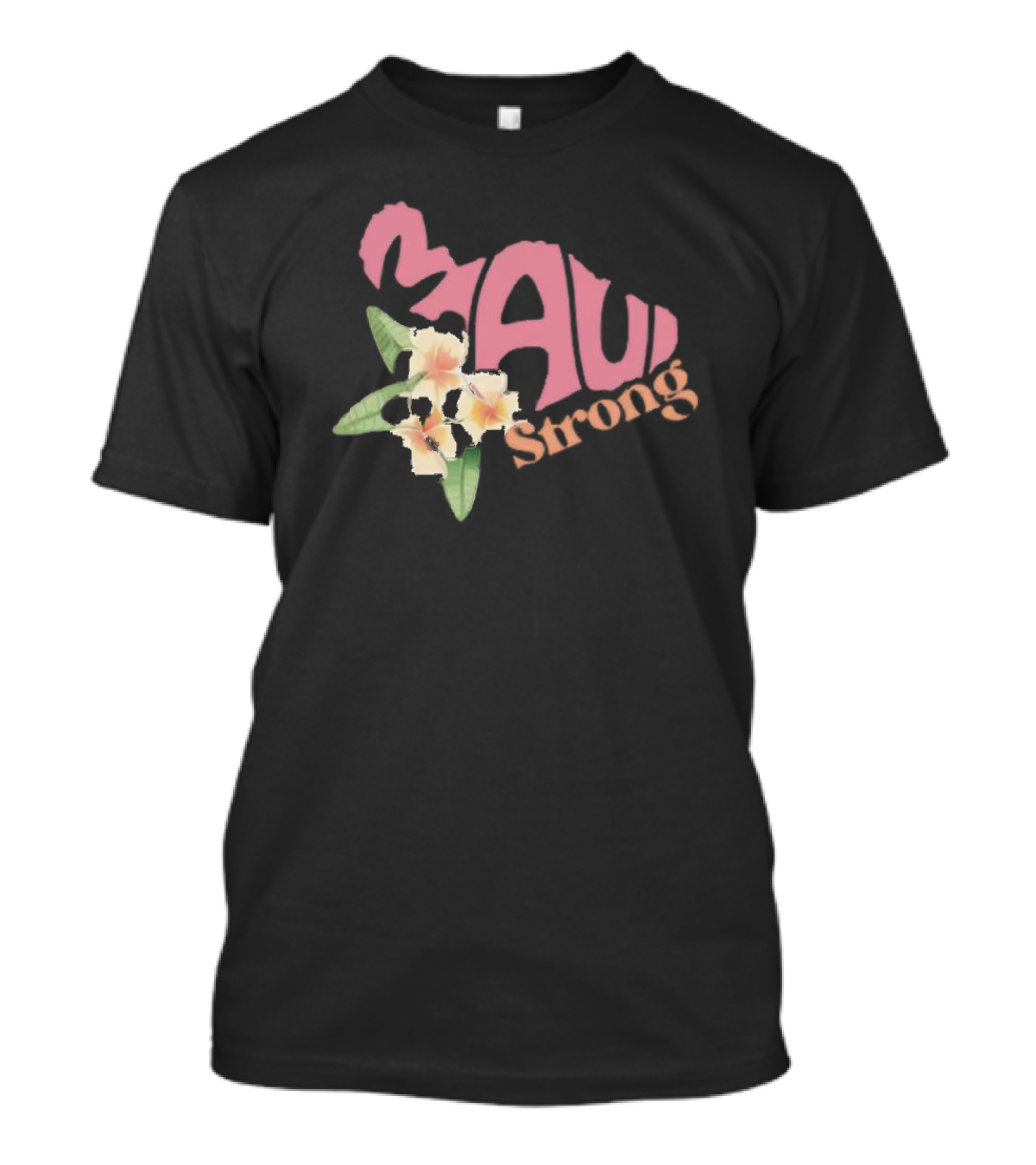 Maui Strong Plumeria Flower Island Resilience T-Shirt